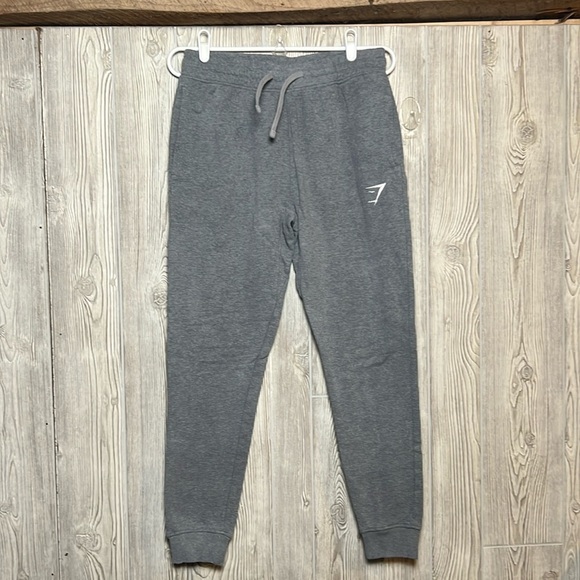 Gymshark Gray Arrival Woven Plain Logo Trouser Joggers Sweatpants Small - Picture 1 of 5